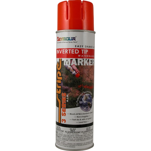 Seymour Midwest 20-354 Seymour Stripe 3-Series Inverted Ground Marking Paint, Florescent Red, 15oz, PK12 20-354 - main